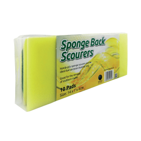 Value Sponge Back Scourer 10 Pack 379422 F
