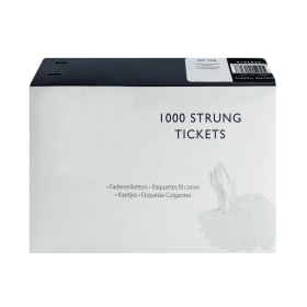 Value Strung Ticket 37mm x 24mm White 1000 Pack 130762 F