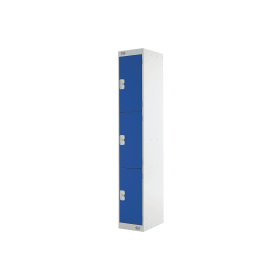 Value Three Compartment Express Standard Locker 300x450x1800mm Blue Door 462372 F