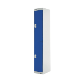 Value Two Compartment Express Standard Locker 300x450x1800mm Blue Door 462369 F