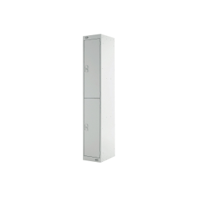 Value Two Compartment Express Standard Locker 300x450x1800mm Light Grey Door 462370 F