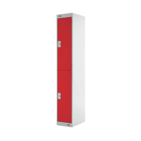 Value Two Compartment Express Standard Locker 300x450x1800mm Red Door 462371 F