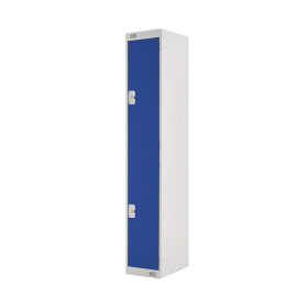 Value Two Compartment Locker 300x300x1800mm Blue Door 461379 F