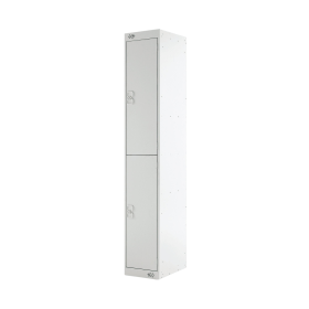Value Two Compartment Locker 300x300x1800mm Light Grey Door 461380 F