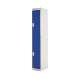 Value Two Compartment Locker 300x450x1800mm Blue Door 461403 F