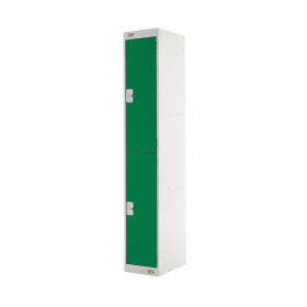 Value Two Compartment Locker 300x450x1800mm Green Door 461406 F