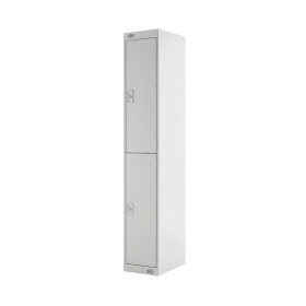 Value Two Compartment Locker 300x450x1800mm Light Grey Door 461404 F