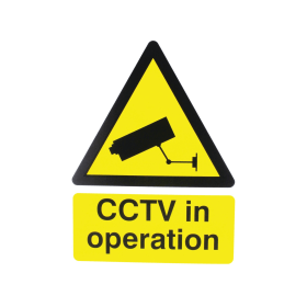 Value Warning Sign CCTV In Operation PVC 400X300mm Yellow CTV3B R 152929 F