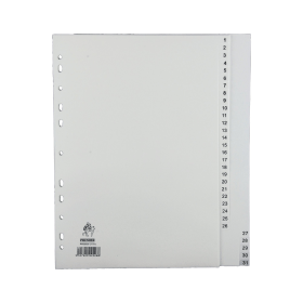 Value White Index Dividers 1 31 219093 F