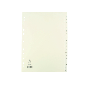 Value White Index Dividers A Z 201208 F