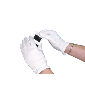 Value White Knitted Cotton Gloves M 10 Pack 392888 F