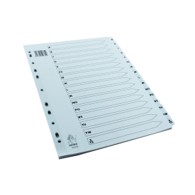 Value White Mylar Index Dividers A Z 224134 F