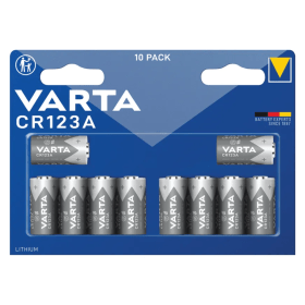 Varta CR123A Lithium Batteries 10 Pack 6205301461 VAR99560 F