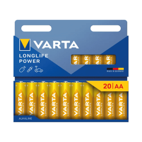 Varta Longlife AA Alkaline Batteries 20 Pack 4106101720