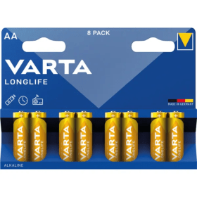 Varta Longlife AA Batteries 8 Pack 04106101418