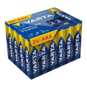 Varta Longlife AAA Alkaline Batteries 24 Pack 4903121134 VAR12987 F