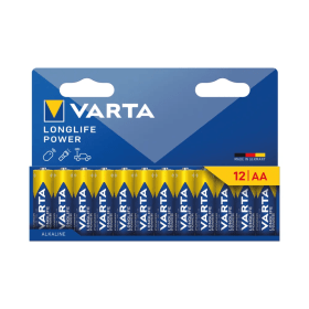 Varta Longlife Power AA Alkaline Batteries 12 Pack 4906121782