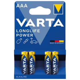 Varta Longlife Power AAA Alkaline Batteries 4 Pack 4903121414 VR74766 F
