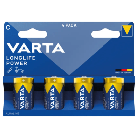 Varta Longlife Power C Alkaline Batteries 4 Pack 4914121424 VAR12822 F