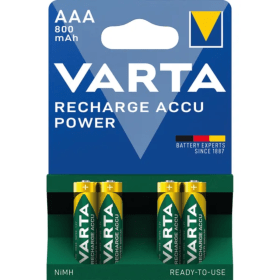 Varta Nimh Rechargeable AAA Batteries 4 Pack 56703101404