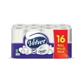 Velvet Classic Quilted Toilet Roll 3 Ply 150 Sheets 16 Pack 794497 F