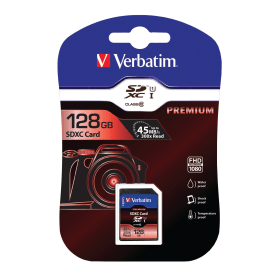 Verbatim 128GB Premium SDXC Memory Card Class 10 407288 F