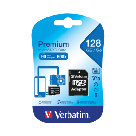 Verbatim 128GB Premium SDXC Micro Card with Adapter 471447 F