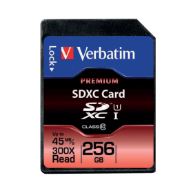 Verbatim 256GB Premium SDXC Memory Card Class 10 458460 F