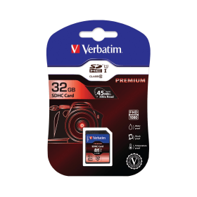 Verbatim 32GB SDHC Memory Card Class 10 370414 F