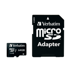 Verbatim 64GB Pro Micro SDXC Memory Card Class 10 458468 F