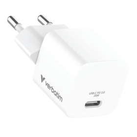 Verbatim Mini USB C Charger 20W EU Plug VM32395 F