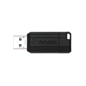 Verbatim Pinstripe USB 2.0 Drive 64GB Black 380775 F