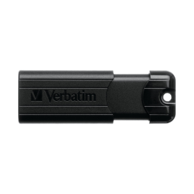 Verbatim Pinstripe USB 3.2 32GB Flash Drive Black 471183 F