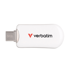 Verbatim Plectra USB C 64GB Flash Drive White 918213 F