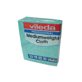 Vileda Medium Weight Cloths Green 10 Pack 406782 F