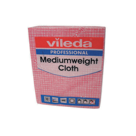 Vileda Medium Weight Cloths Red 10 Pack 406781 F