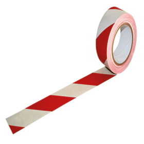 Vinyl Hazard Tape White Red 50mmx33m 24 Pack ANT03541 F