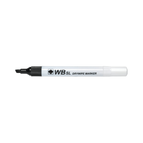 WB Black Whiteboard Marker Pens Chisel Tip 2 5mm Line 10 Pack 157150 F