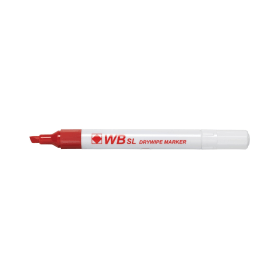 WB Red Whiteboard Marker Pens Chisel Tip 2 5mm Line 10 Pack 250412 F
