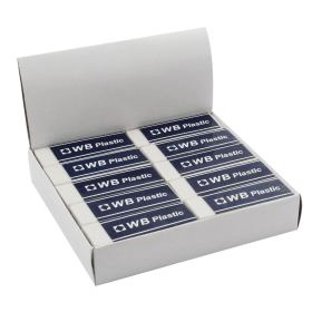 WB White Pencil Erasers 20 Pack 204325 F