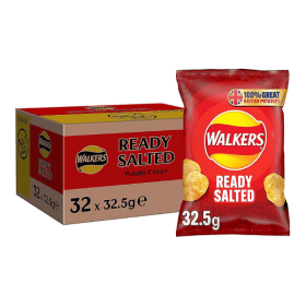 Walkers Ready Salted Crisps 32.5g 32 pack 453502 F