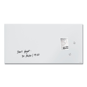 Wall Mounted Magnetic Glass Board 910mm x 460mm Matt Super 774800 F