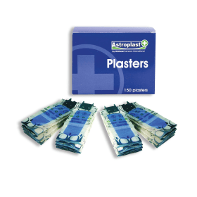 Wallace Cameron Blue Detectable Pilferproof Plasters 150 Pack 190018 F