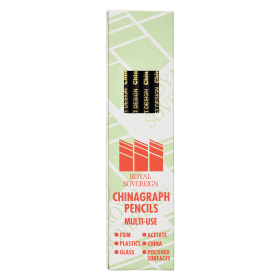 West Design Chinagraph Marking Pencil Black 12 Pack 234427 F