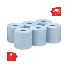 Wypall L10 Wiper Roll Control Centrefeed 190m 1 Ply Blue 6 Pack 780454 F
