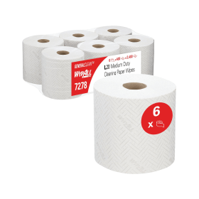Wypall L20 7278 Paper Wipers Roll 152m 2 Ply White 6 Pack 810677 F