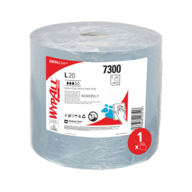 Wypall L20 Cleaning Paper Wipes Roll 190m 2 Ply Blue KC00351 F