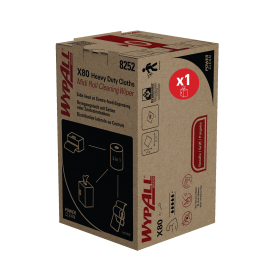 Wypall X80 Power Clean Midi Roll Wiper 55.8m 1 Ply White 904465 F