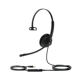Yealink UH34 Wired On Ear Mono Headset USB C A Black YEA30734 F