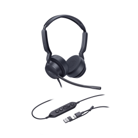 Yealink UH42 Wired On Ear UC Headset USB C A Black YEA32307 F